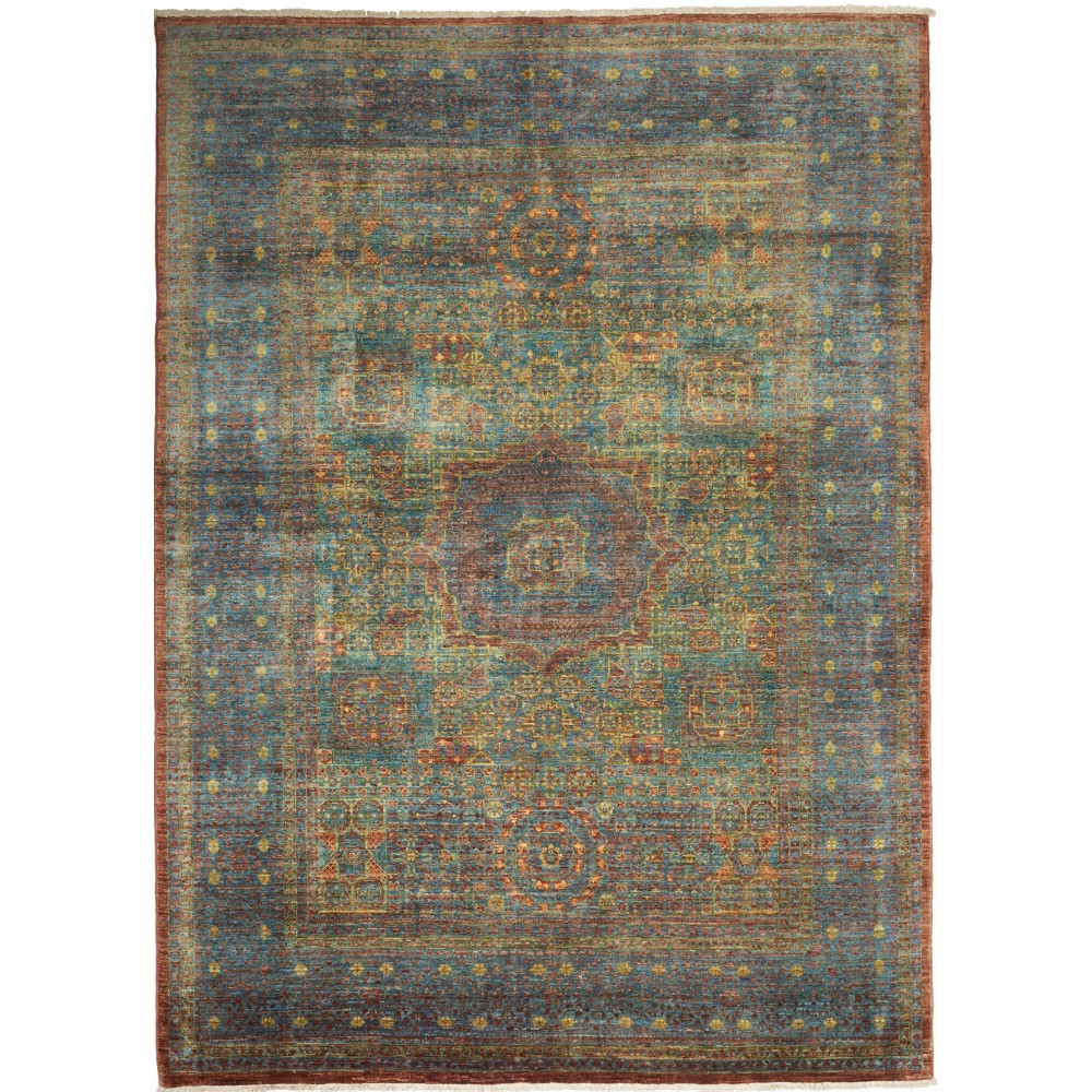 Tappeto Mamlouk Pakistan azzurro bianco 178x252