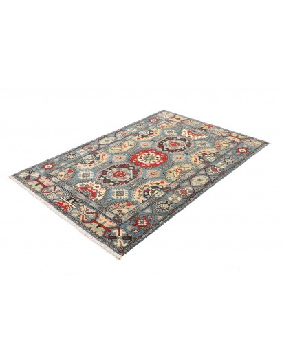 Tappeto Kazak Afghanistan grigio giallo 125x179
