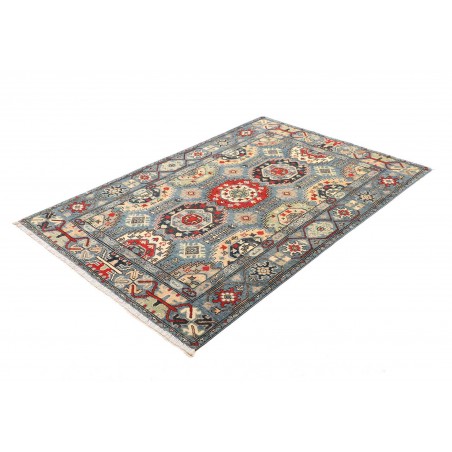 Tappeto Kazak Afghanistan grigio giallo 125x179