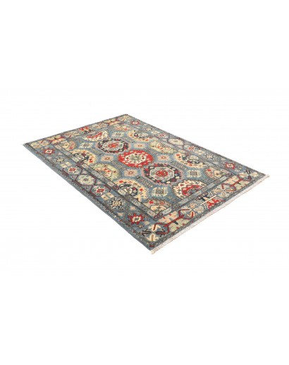 Tappeto Kazak Afghanistan grigio giallo 125x179