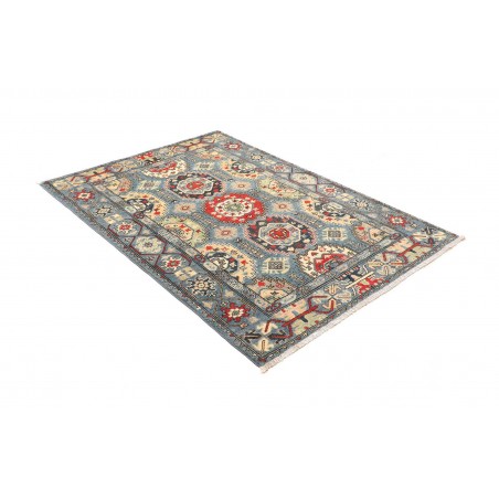 Tappeto Kazak Afghanistan grigio giallo 125x179