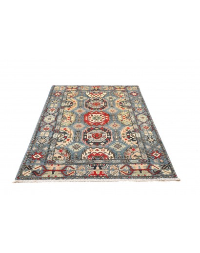 Tappeto Kazak Afghanistan grigio giallo 125x179