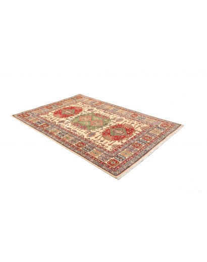 Tappeto Kazak Pakistan marrone giallo 147x210