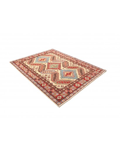 Tappeto Kazak Pakistan marrone rosso 157x201