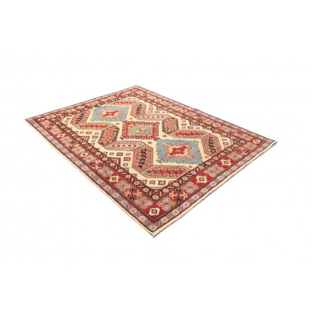 Tappeto Kazak Pakistan marrone rosso 157x201