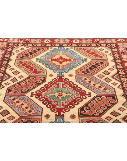 Tappeto Kazak Pakistan marrone rosso 157x201