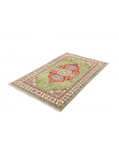 Tappeto Kazak Afghanistan azzurro rosso 97x152