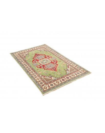 Tappeto Kazak Afghanistan azzurro rosso 97x152