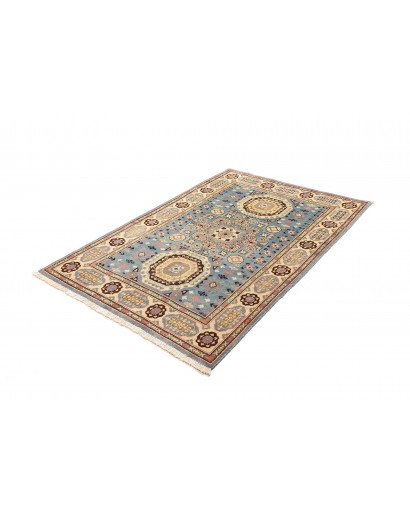 Tappeto Kazak Afghanistan azzurro grigio 123x173