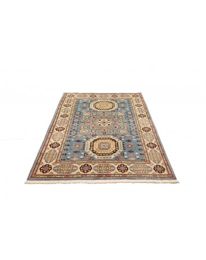 Tappeto Kazak Afghanistan azzurro grigio 123x173