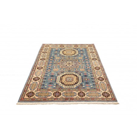 Tappeto Kazak Afghanistan azzurro grigio 123x173
