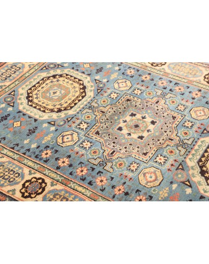 Tappeto Kazak Afghanistan azzurro grigio 123x173