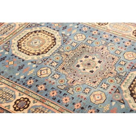 Tappeto Kazak Afghanistan azzurro grigio 123x173