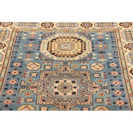 Tappeto Kazak Afghanistan azzurro grigio 123x173