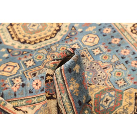 Tappeto Kazak Afghanistan azzurro grigio 123x173