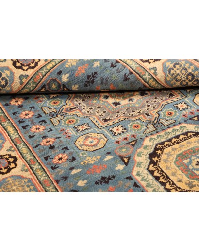 Tappeto Kazak Afghanistan azzurro grigio 123x173