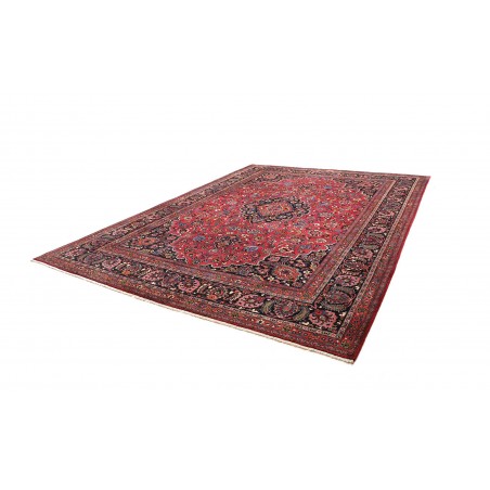 Tappeto Mashad Persia grigio rosso 302x384