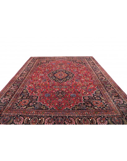 Tappeto Mashad Persia grigio rosso 302x384