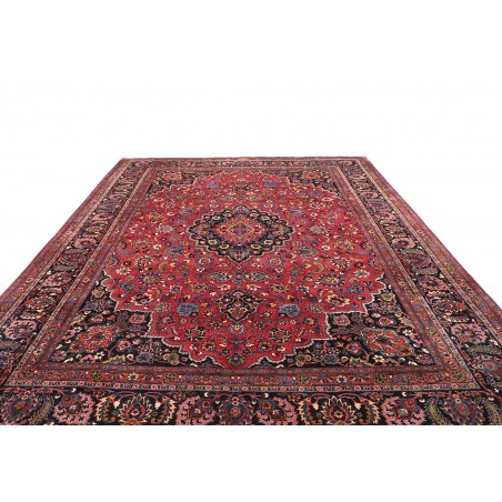 Tappeto Mashad Persia grigio rosso 302x384
