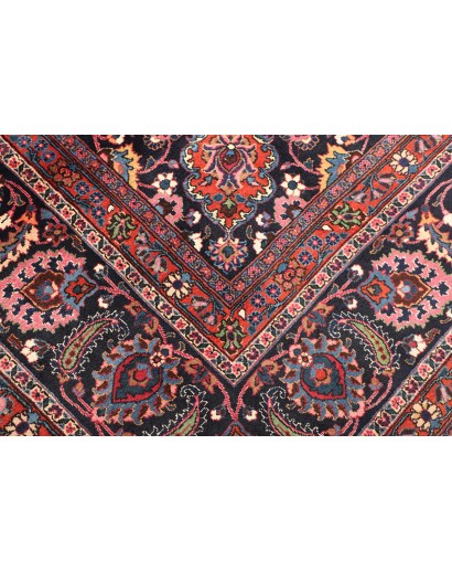 Tappeto Mashad Persia grigio rosso 302x384