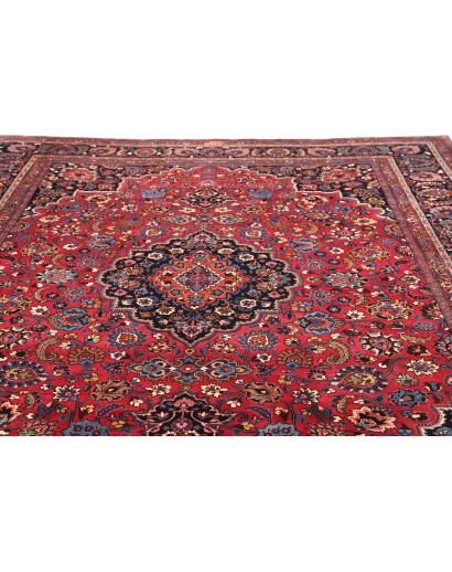 Tappeto Mashad Persia grigio rosso 302x384