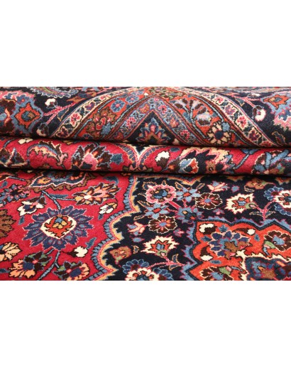 Tappeto Mashad Persia grigio rosso 302x384