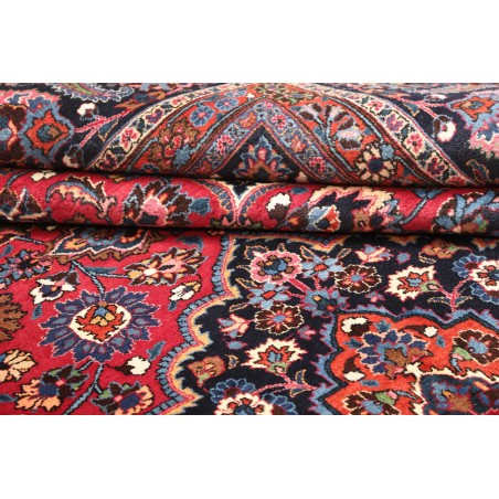 Tappeto Mashad Persia grigio rosso 302x384