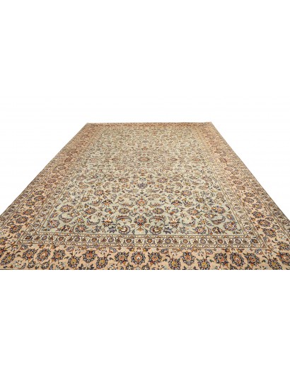 Tappeto Kashan Persia bianco marrone 305x407