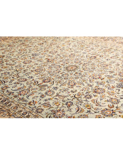 Tappeto Kashan Persia bianco marrone 305x407