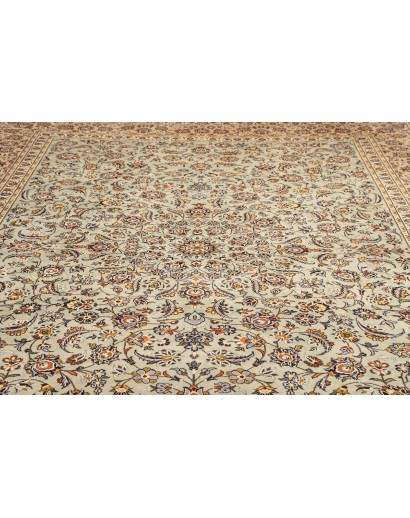 Tappeto Kashan Persia bianco marrone 305x407