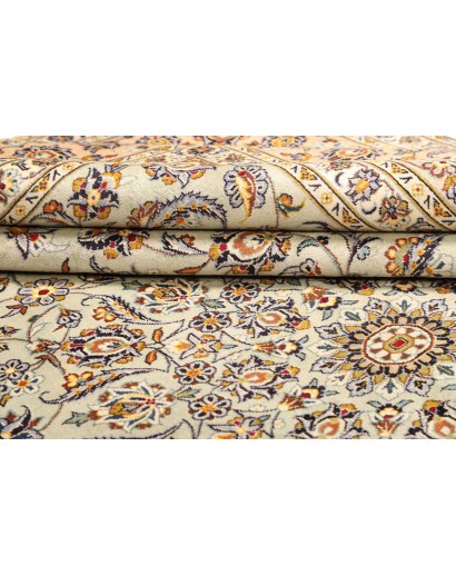 Tappeto Kashan Persia bianco marrone 305x407