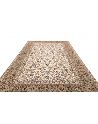 Tappeto Kashan Persia beige grigio 244x370