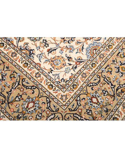 Tappeto Kashan Persia beige grigio 244x370