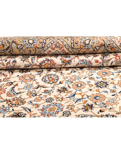 Tappeto Kashan Persia beige grigio 244x370