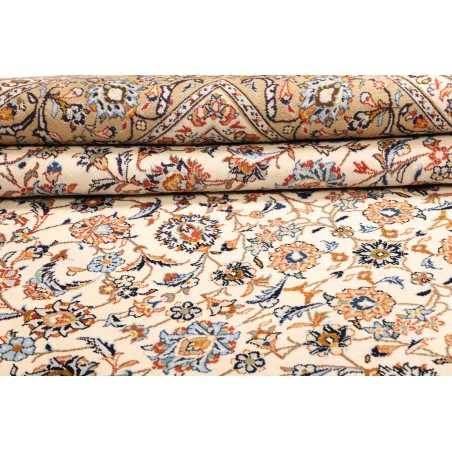 Tappeto Kashan Persia beige grigio 244x370