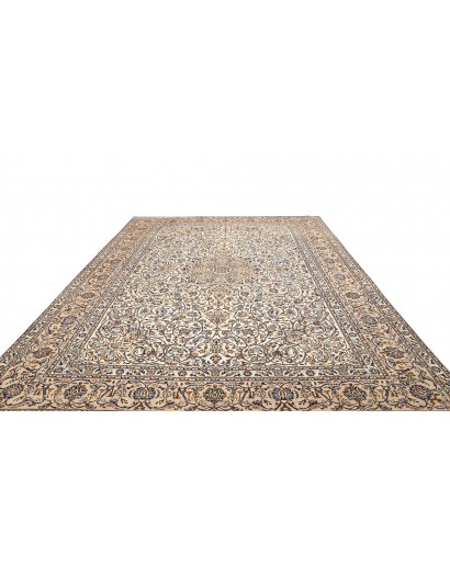 Tappeto Kashan Persia bianco verde 297x393