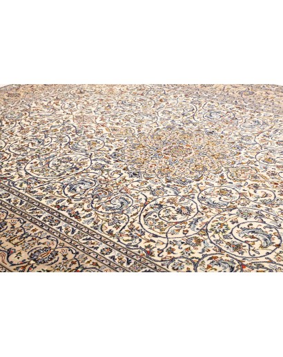 Tappeto Kashan Persia bianco verde 297x393