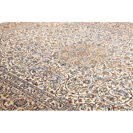 Tappeto Kashan Persia bianco verde 297x393
