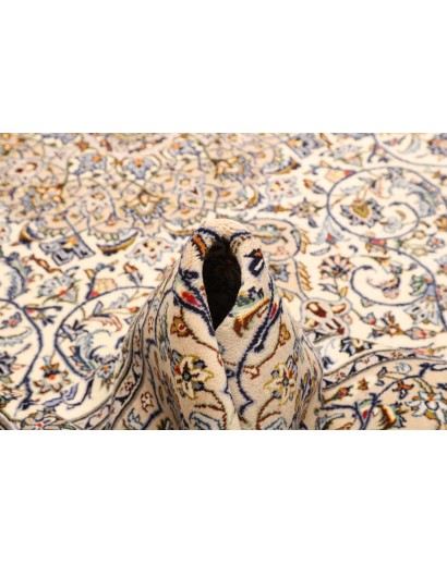 Tappeto Kashan Persia bianco verde 297x393