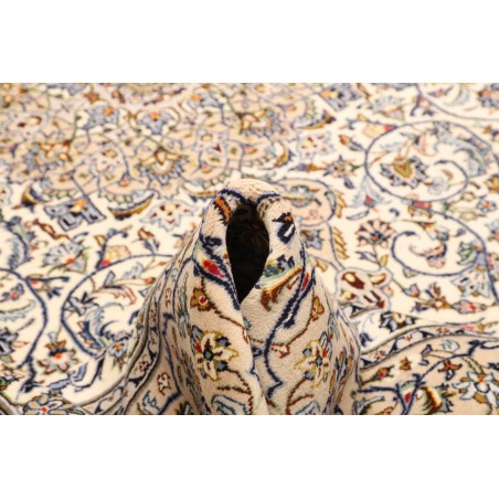 Tappeto Kashan Persia bianco verde 297x393