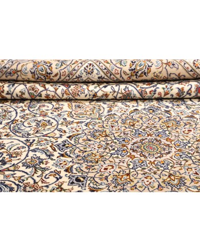 Tappeto Kashan Persia bianco verde 297x393