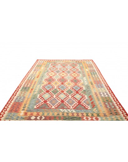 Tappeto Kilim Afghanistan giallo arancione 199x298