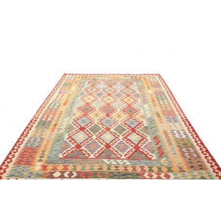 Tappeto Kilim Afghanistan giallo arancione 199x298