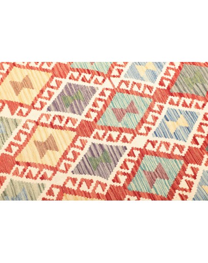 Tappeto Kilim Afghanistan giallo arancione 199x298