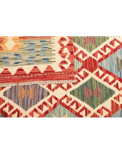 Tappeto Kilim Afghanistan giallo arancione 199x298