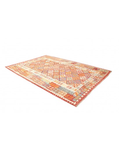 Tappeto Kilim Afghanistan giallo rosso 205x297