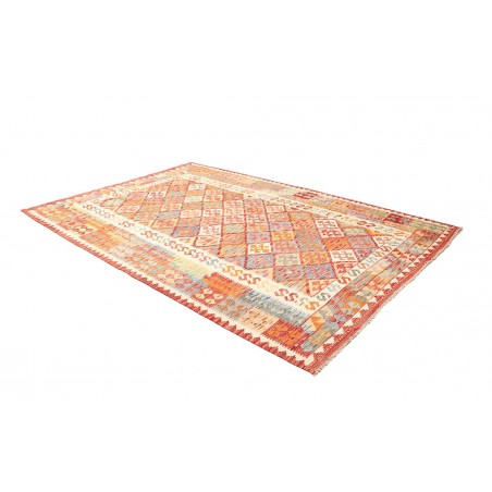 Tappeto Kilim Afghanistan giallo rosso 205x297