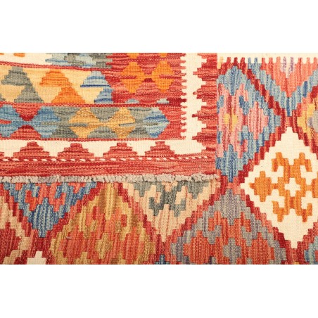 Tappeto Kilim Afghanistan giallo rosso 205x297