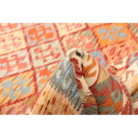Tappeto Kilim Afghanistan giallo rosso 205x297