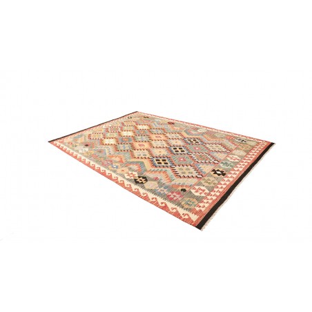 Tappeto Kilim Afghanistan marrone giallo 202x286